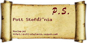 Pott Stefánia névjegykártya
